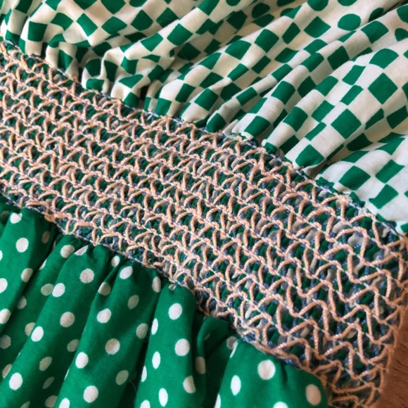 Anthropologie Maeve Strapless Green Dress 4 - Picture 4 of 10